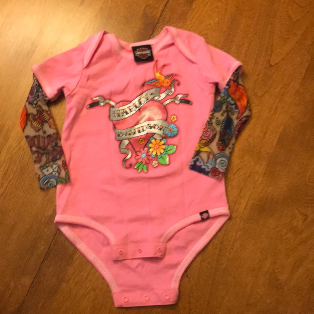 Adorable Harley Davidson onesie